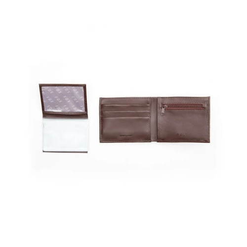 FOX TRIFOLD LEATHER WALLET [BRN]