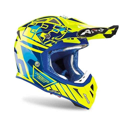 AIROH AVIATOR 2.3 REP. CAIROLI BLUE YELLOW GLOSS