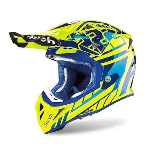 AIROH AVIATOR 2.3 REP. CAIROLI BLUE YELLOW GLOSS 2