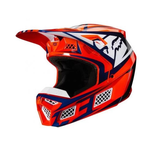FOX V3 IDOL HELMET, ECE [ORG/BLU]