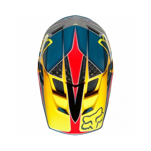 FOX RPC KUSTM HELMET [RD/YLW]