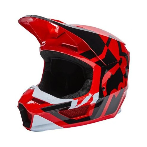 FOX V1 LUX HELMET, ECE [FLO RED]