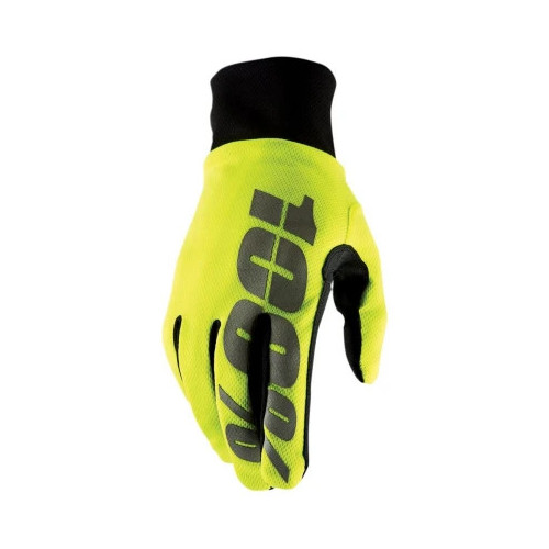 100% HYDROMATIC Waterproof Glove Neon Yellow