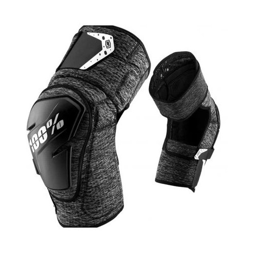 100% FORTIS Knee Guard Grey Heather/Black