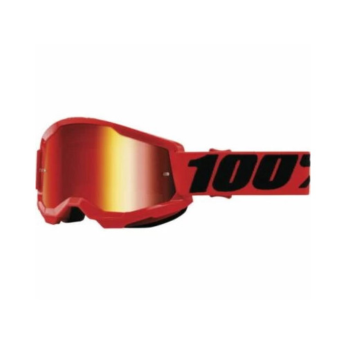 100% STRATA 2 Goggle Red - Mirror Red Lens