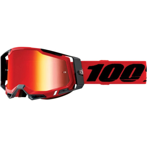 100% OCHELARI 100% RACECRAFT 2 GOGGLE Red - Mirror Red Lens 2