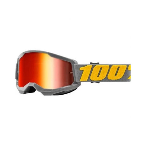 100% STRATA 2 Goggle Izipizi Mirror Red Lens