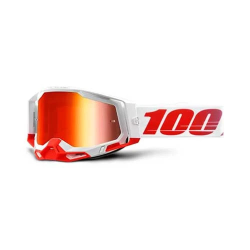 100% RACECRAFT 2 Goggle Fluo Yellow - Mirror Red Lens 2