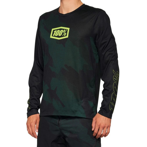 100% AIRMATIC LE Long Sleeve Jersey Black Camo