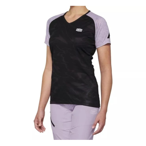 100% AIRMATIC Women?s Short Sleeve Jersey Black/Lavender
