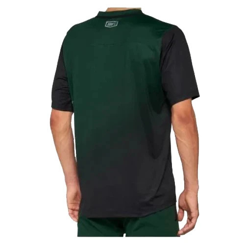100% CELIUM Short Sleeve Jersey Forest Green/Black 2