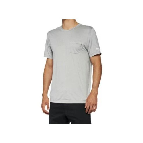 100% MISSION Athletic Short Sleeve Tee Heather Grey