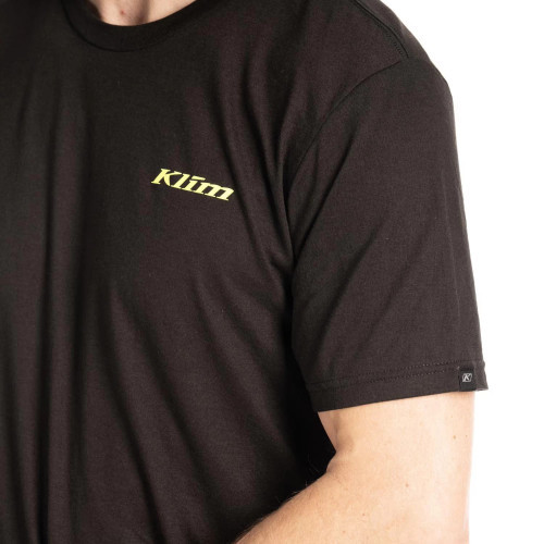 KLIM Saddle Mountain Tri-blend Tee Black - Hi-Vis