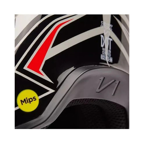 FOX YTH V1 GOAT STRAFER HELMET [BLK]