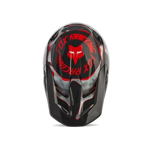 FOX YTH V1 ATLAS HELMET [GRY/RD]