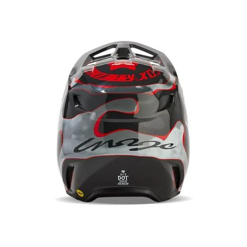FOX YTH V1 ATLAS HELMET [GRY/RD]