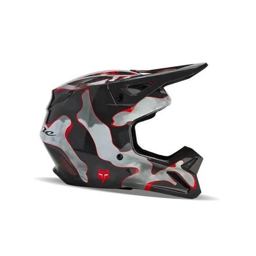 FOX YTH V1 ATLAS HELMET [GRY/RD]