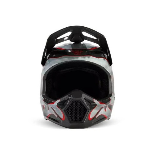 FOX YTH V1 ATLAS HELMET [GRY/RD]