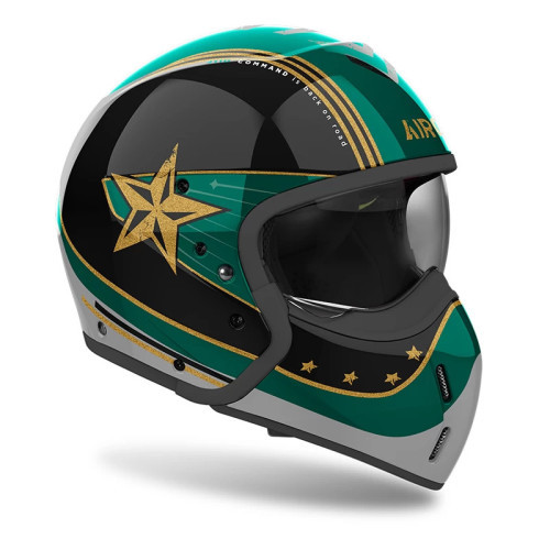 AIROH J 110 COMMAND MINT GREEN GLOSS