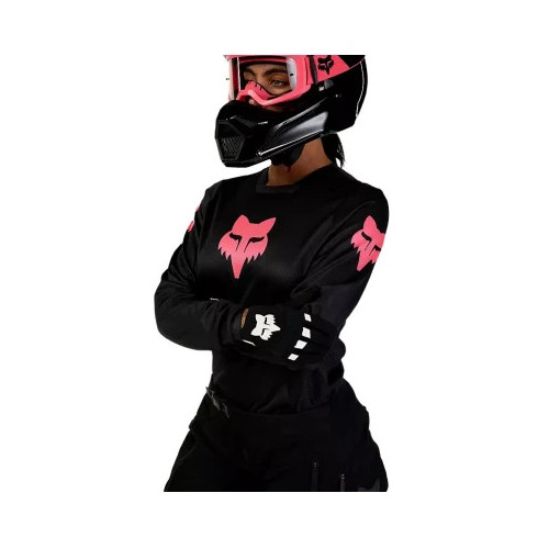 Bluze - FOX WMNS BLACKOUT JERSEY [BLK/BLK]