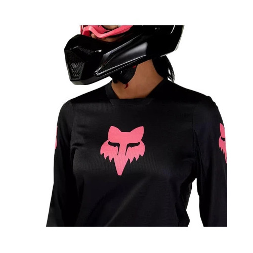 Bluze - FOX WMNS BLACKOUT JERSEY [BLK/BLK]