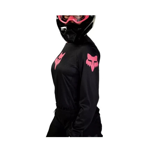 Bluze - FOX WMNS BLACKOUT JERSEY [BLK/BLK]