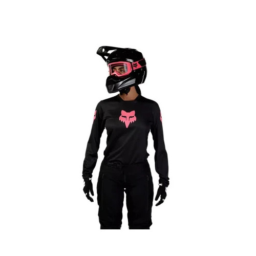 Bluze - FOX WMNS BLACKOUT JERSEY [BLK/BLK]