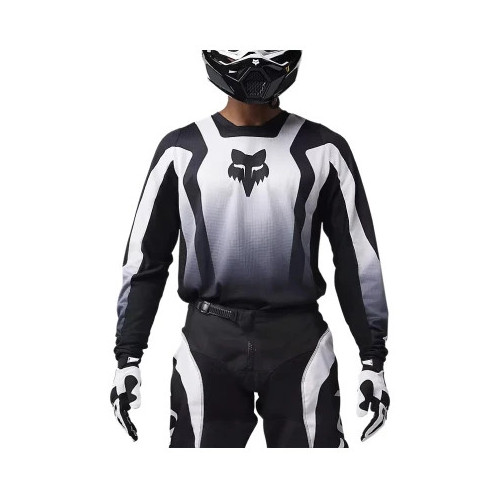 Bluze - FOX 180 LEAN JERSEY - EXTD SIZES [BLK/WHT]