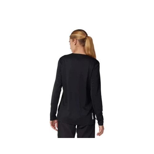 Tricouri - FOX W DEFEND LS JERSEY [BLK]