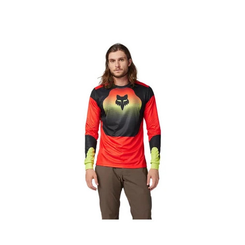 Tricouri - FOX RANGER LS JERSEY REVISE [RD/YLW] 2