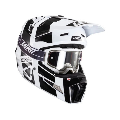 HELMET KIT MOTO 3.5 V24 BLACK/WHITE INCLUDES 4.5 GOGGLE