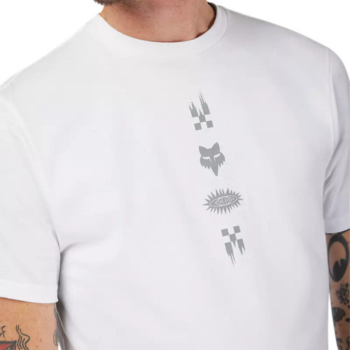 CHECKERED SS PREM TEE [OPT WHT]