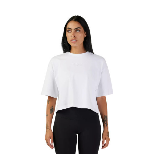 W WORDMARK OS CROP TEE [WHT]