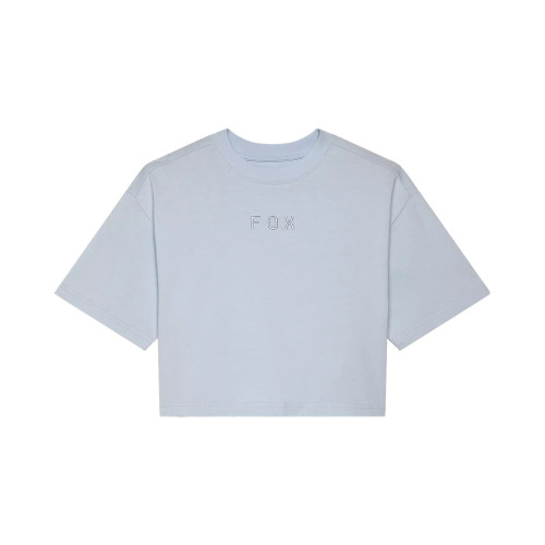 W WORDMARK OS CROP TEE [PL BLU]