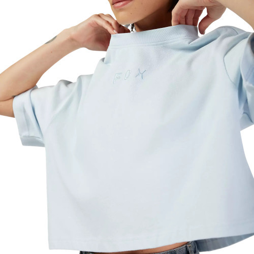 W WORDMARK OS CROP TEE [PL BLU]