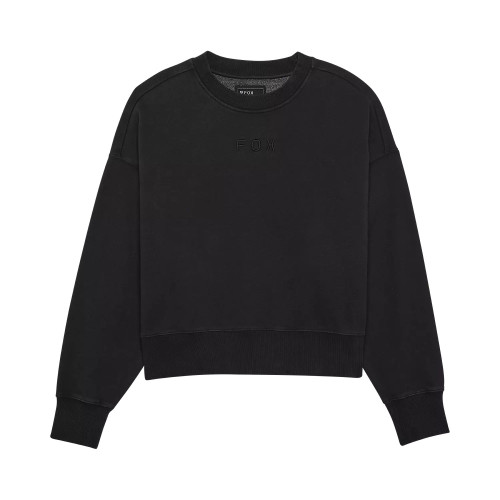 W WORDMARK OVERSIZED FLEECE CREW [BLK]