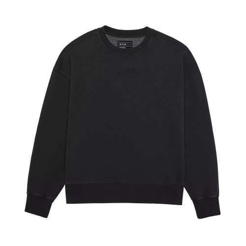 WORDMARK OVERSIZED FLEECE CREW [BLK]
