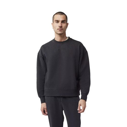 WORDMARK OVERSIZED FLEECE CREW [BLK]