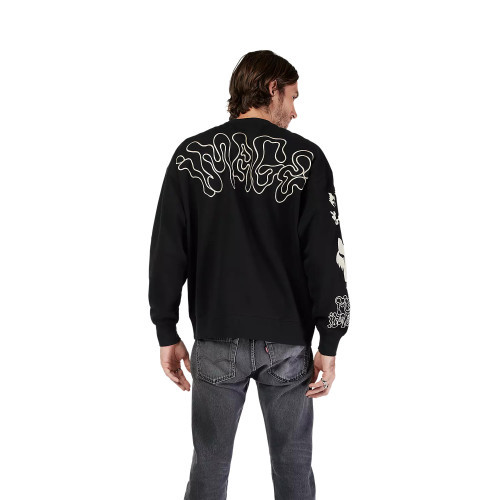HELLO FUTURE OVERSIZED FLC CREW [BLK]