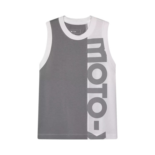 W MOTO-X BLOCKED TANK [WHT]