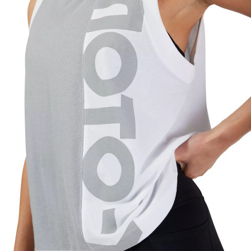W MOTO-X BLOCKED TANK [WHT]
