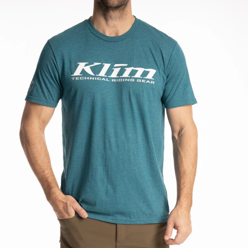 K Corp SS T Heathered Teal - White