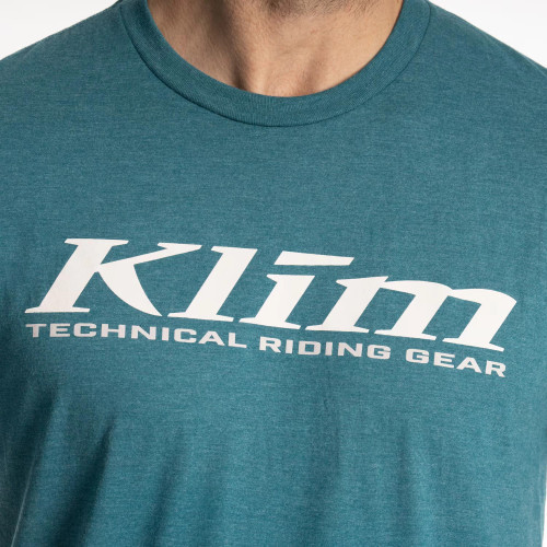 K Corp SS T Heathered Teal - White