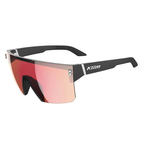 Muffler Sunglasses Matte Black - Smoke Red Mirrored