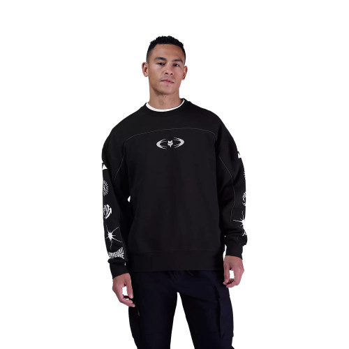 IMAGE COSMO OVERSIZED FLEECE CREW [BLK]
