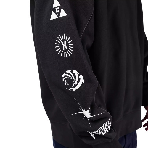 IMAGE COSMO OVERSIZED FLEECE CREW [BLK]