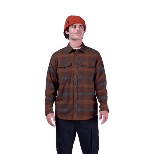 SURVIVALIST CORE FLANNEL LS [DRK BRN]