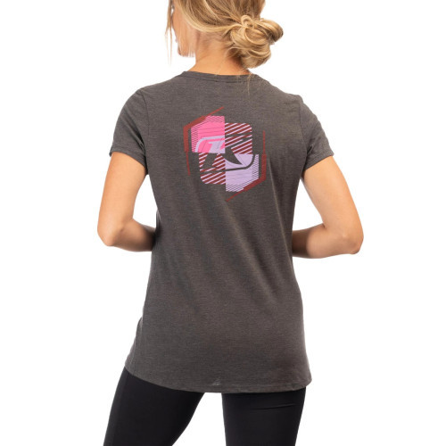 K Shield Crest Tri-blend Tee Heathered Charcoal - Lavender Heist