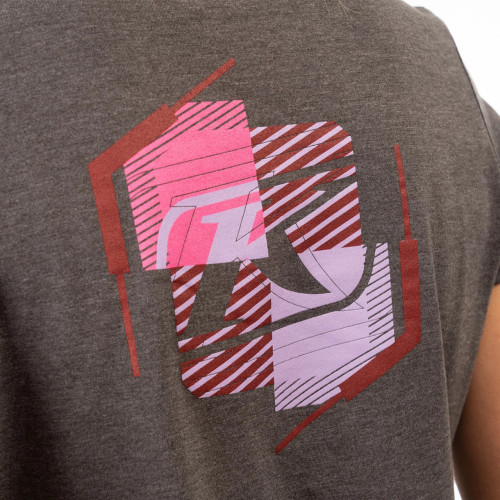 K Shield Crest Tri-blend Tee Heathered Charcoal - Lavender Heist
