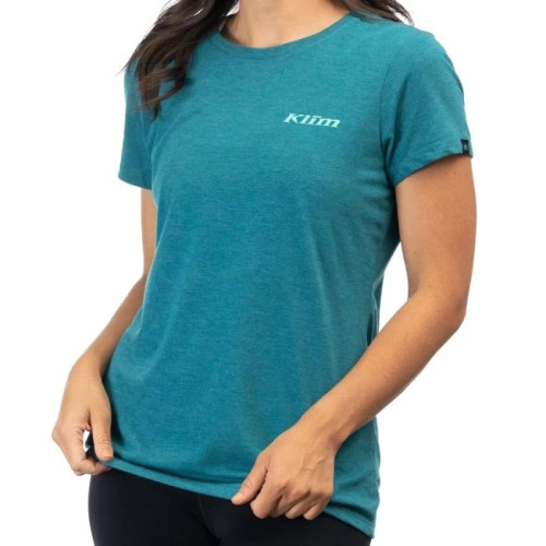 K Shield Crest Tri-blend Tee Heathered Teal - Electric Green